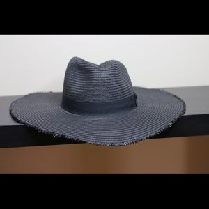 Black Paper Straw Hat